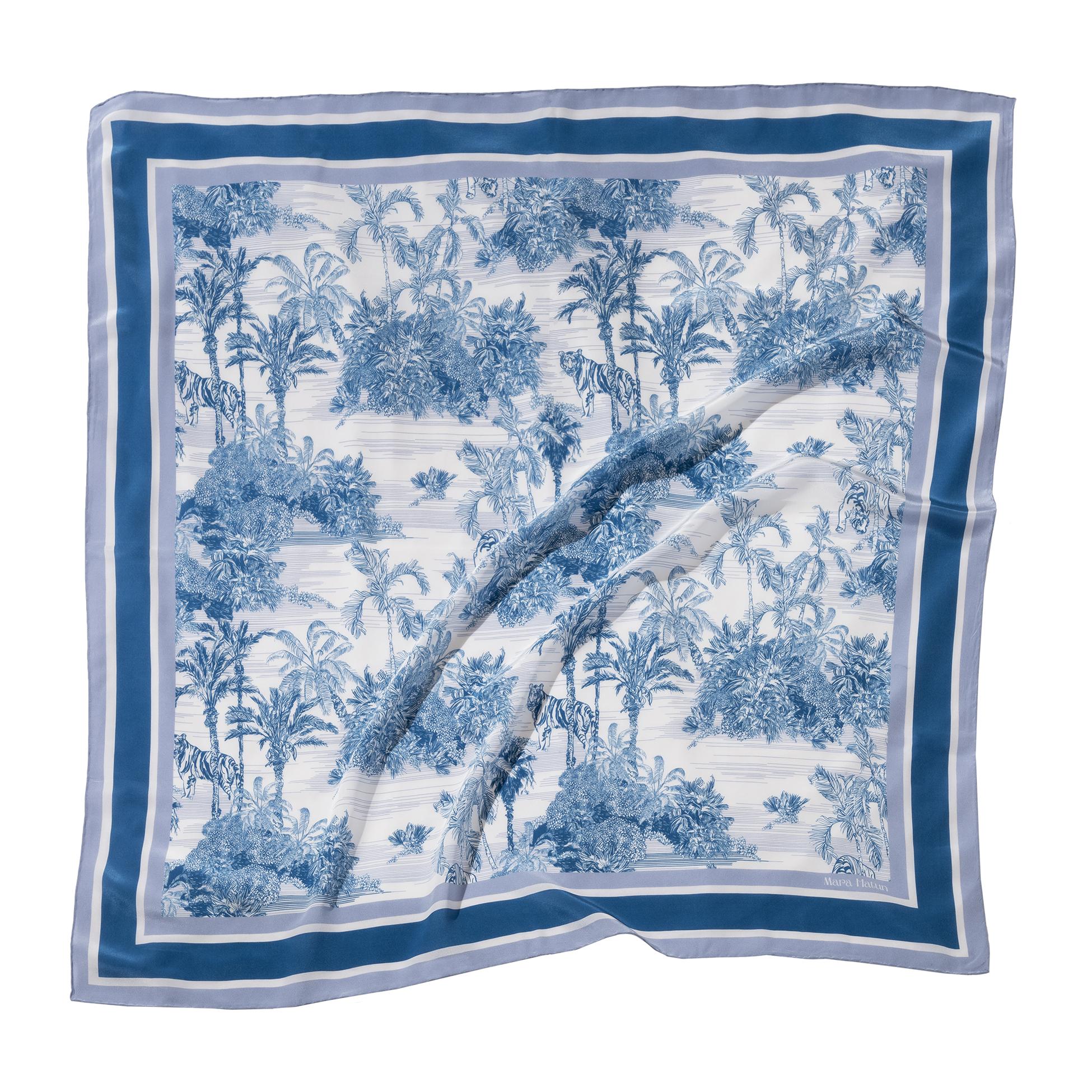 Toile De Jouy Azure İpek Eşarp