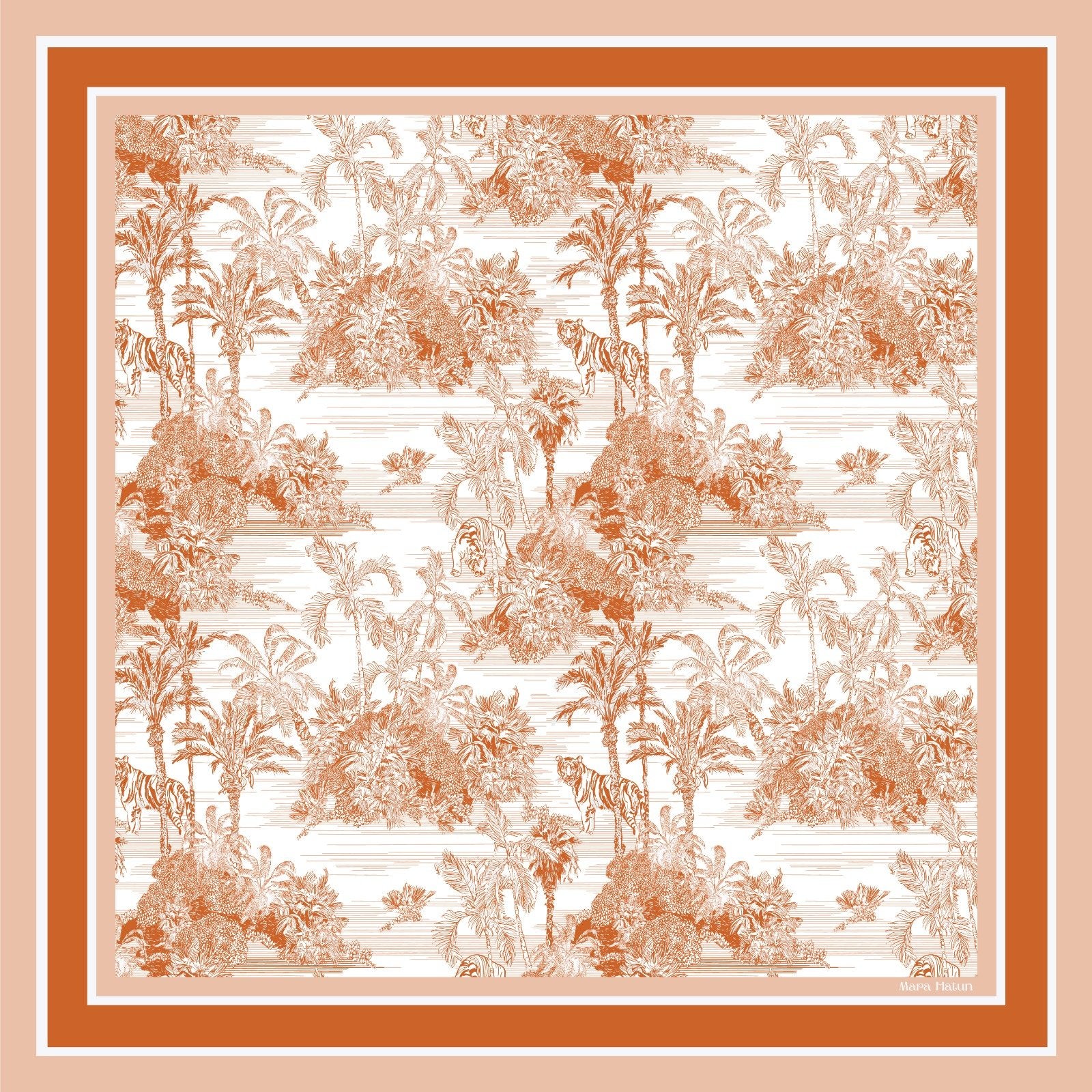 Toile De Jouy Orange Bloom Eşarp