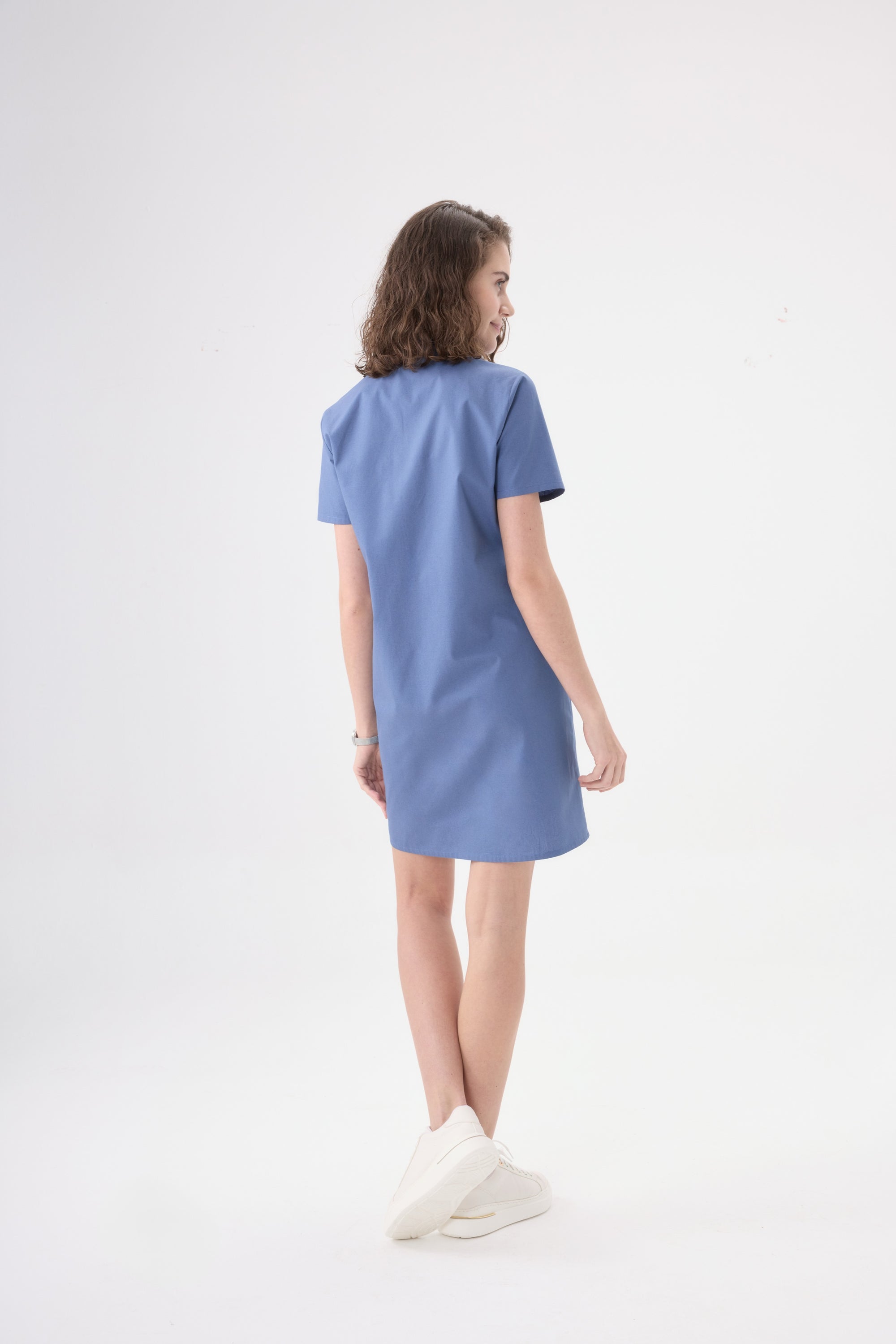 Vela Polo Yaka Elbise - Lacivert